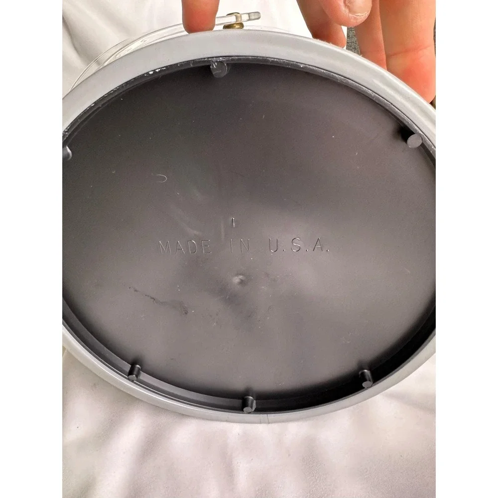 Mid-Century Gray Ice Bucket with Clear Acrylic Handle and Lid